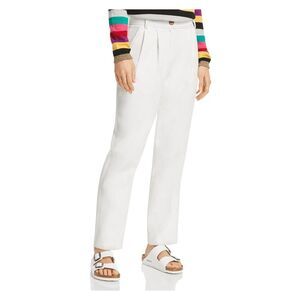 SJYP Womens White Pleated Straight leg Pants Size: L